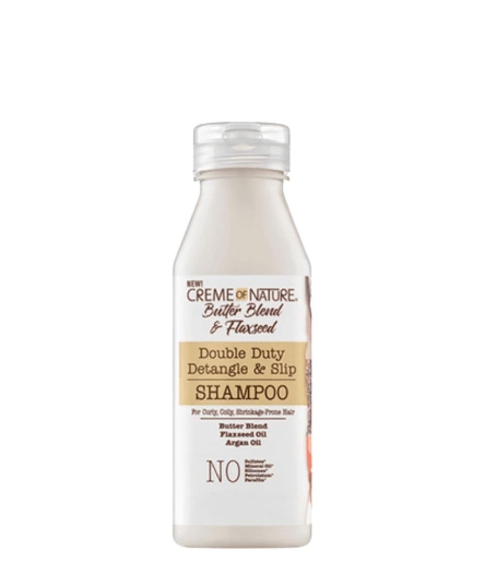 Creme Of Nature Butter Blend&Flaxseed Double Duty Detangle&Slip Shampoo 12Oz, Hair Care - Cloré Beauty