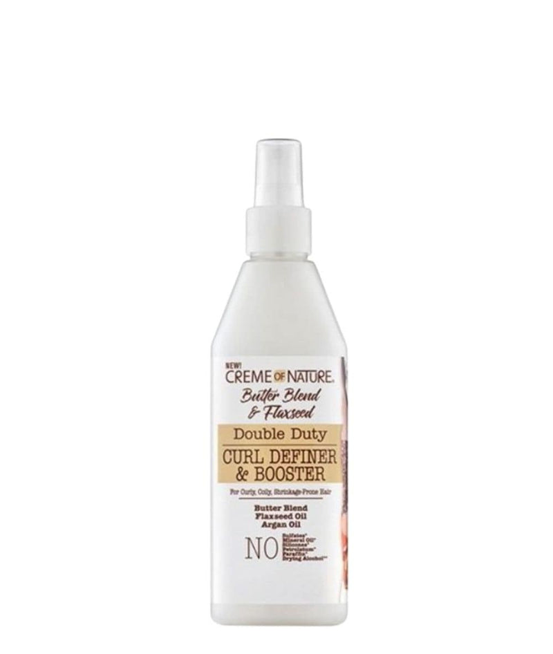 Creme Of Nature Butter Blend&Flaxseed Double Duty Curl Definer&Booster 12Oz
