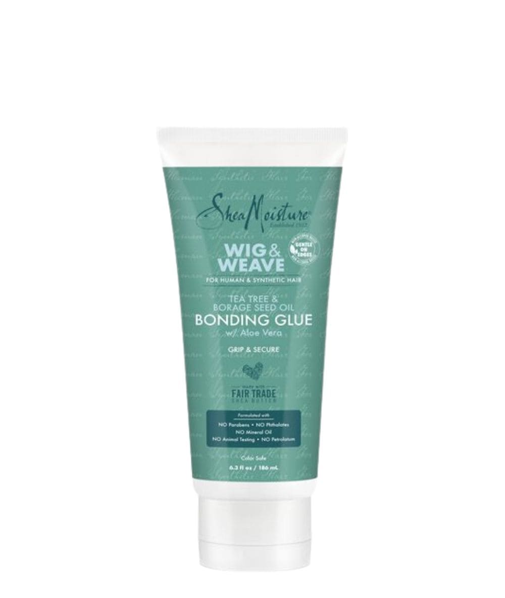 SheaMoisture Wig&Weave Tea Tree&Borage Seed Oil Bonding Glue 6.3Oz