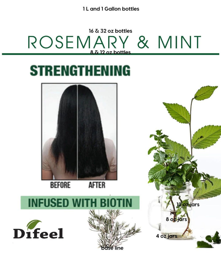 Difeel Rosemary & Mint Strengthening Shampoo 12oz