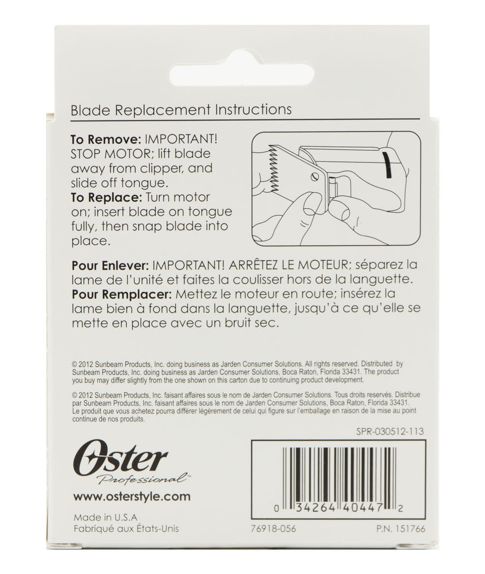 Oster Blade 0A [3/64In, 1.2mm] #76918-056, HAIR STYLING TOOLS - Cloré Beauty