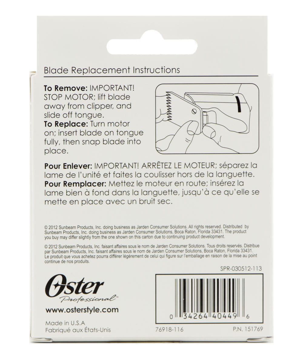 Oster Blade 1 1/2 [5/32In, 4mm] #76918-116, HAIR STYLING TOOLS - Cloré Beauty