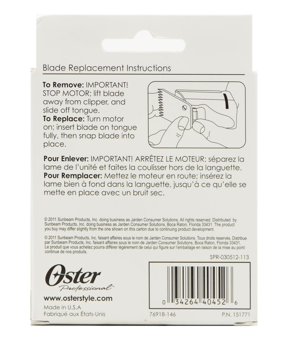 Oster Blade 3 1/2 [3/8In, 9.5mm] #76918-146, HAIR STYLING TOOLS - Cloré Beauty
