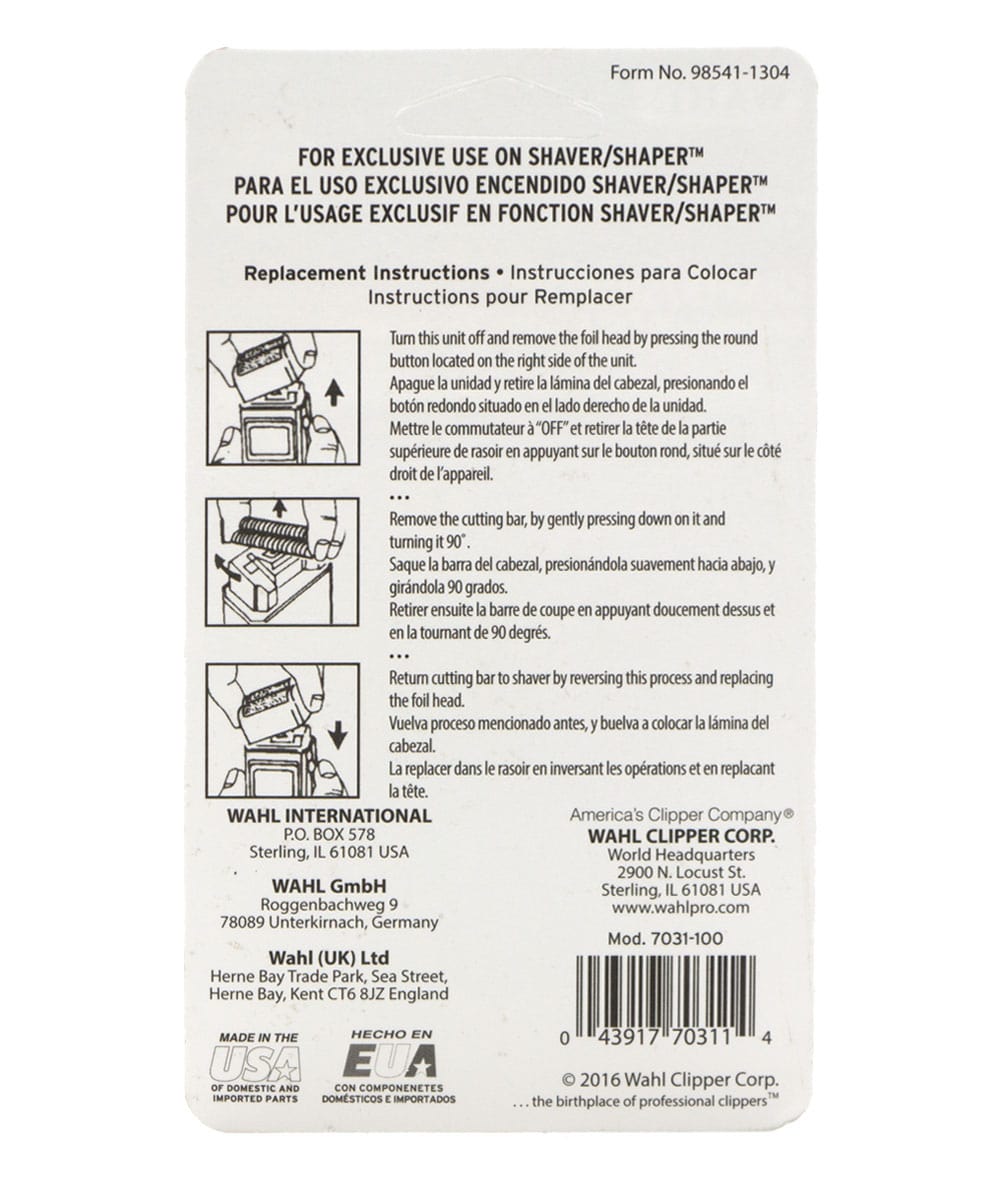 Whal 5 Star Series Shaver/Shaper Replacement Foil And Cutter Bar Assembly [Super Close] #7031-100, HAIR STYLING TOOLS - Cloré Beauty