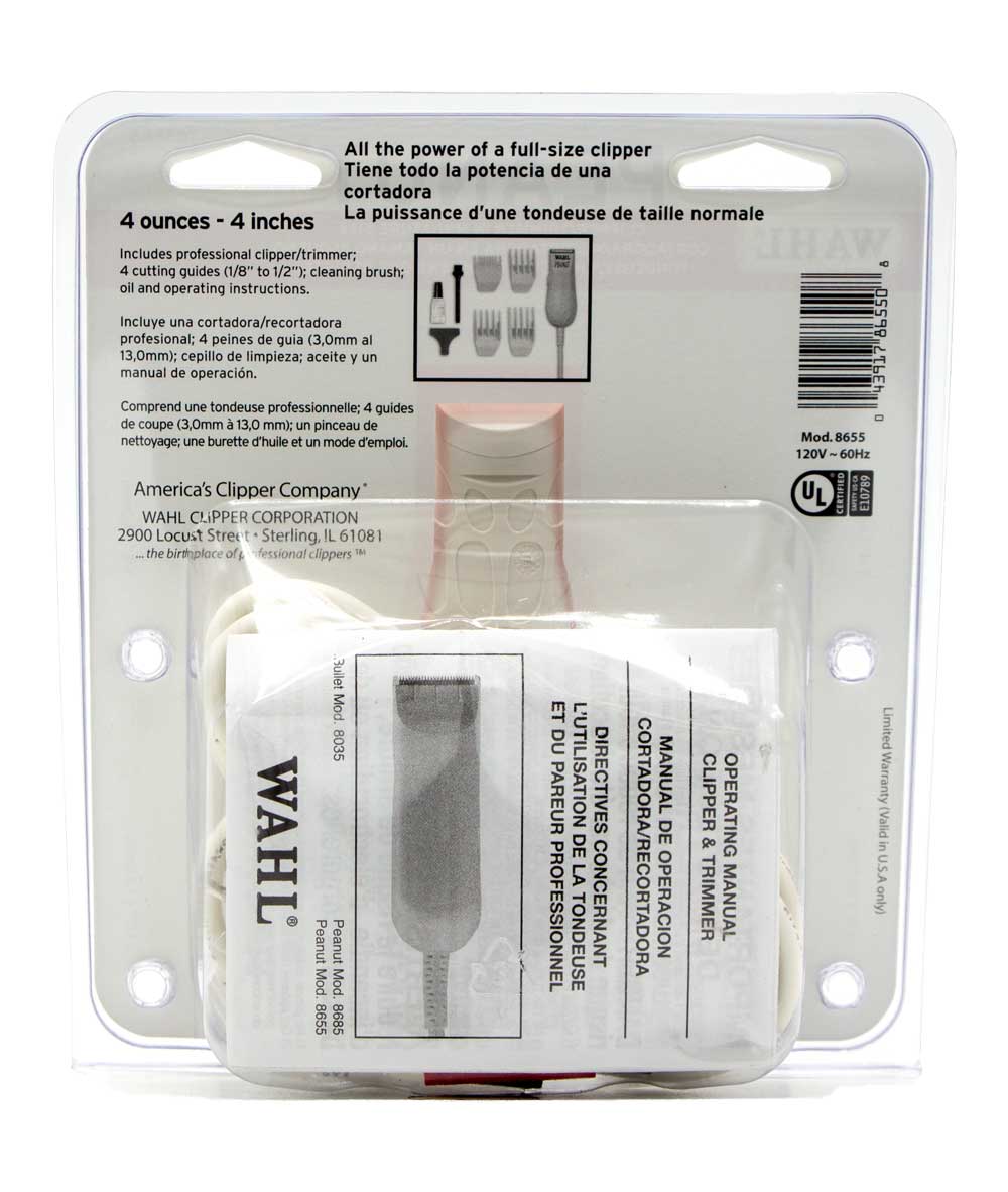 Wahl Peanut Clipper/Trimmer In Miniature Size [Grey] #8655, HAIR STYLING TOOLS - Cloré Beauty