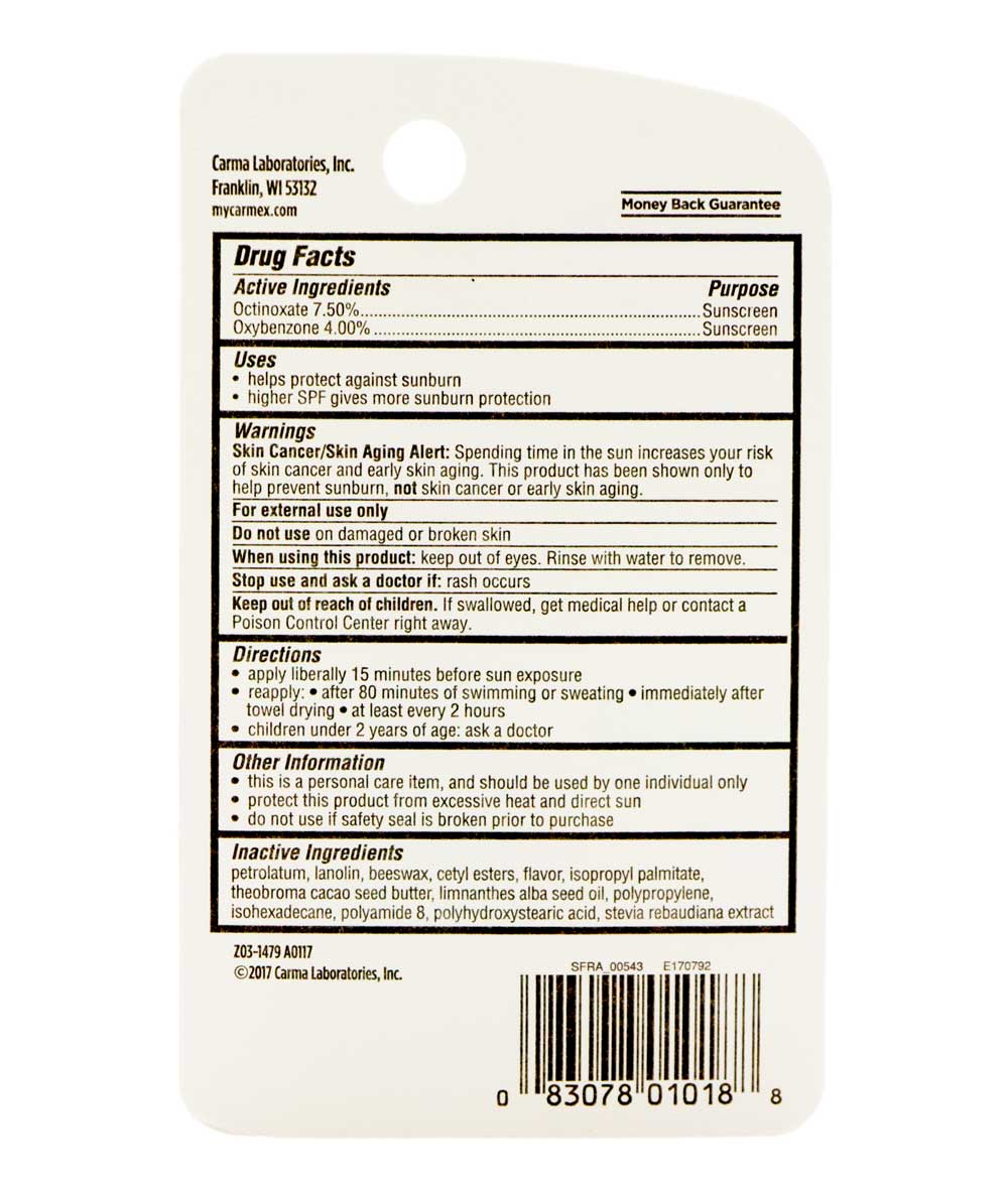 Carmex Tube Moisturizing Lip Balm W/Spf15 0.35 oz, COSMETICS MAKEUP - Cloré Beauty