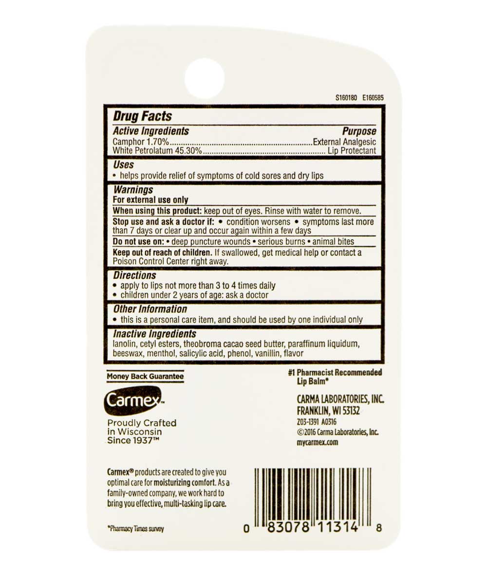 Carmex Tube Classic Lip Balm Medicated 0.35 oz, COSMETICS MAKEUP - Cloré Beauty