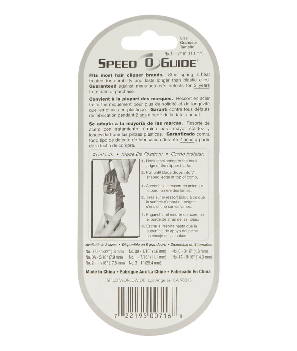 Speed O Guide No.1-7/16In(11.1mm) Spg0716, HAIR STYLING TOOLS - Cloré Beauty
