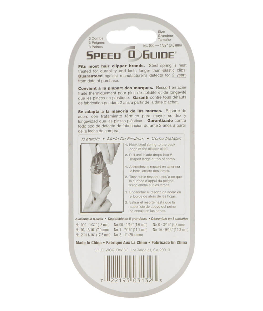 Speed O Guide No.000-1/32In(0.8mm) Spg3132, HAIR STYLING TOOLS - Cloré Beauty