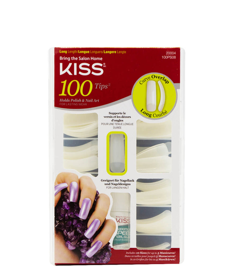 Kiss 100Tips Long 100Ps08 Curve Overlap