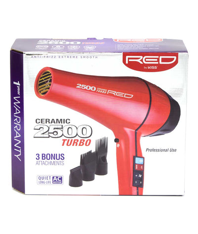 Red By Kiss 2500 Ceramic Turbo Blow Dryer #Bd03