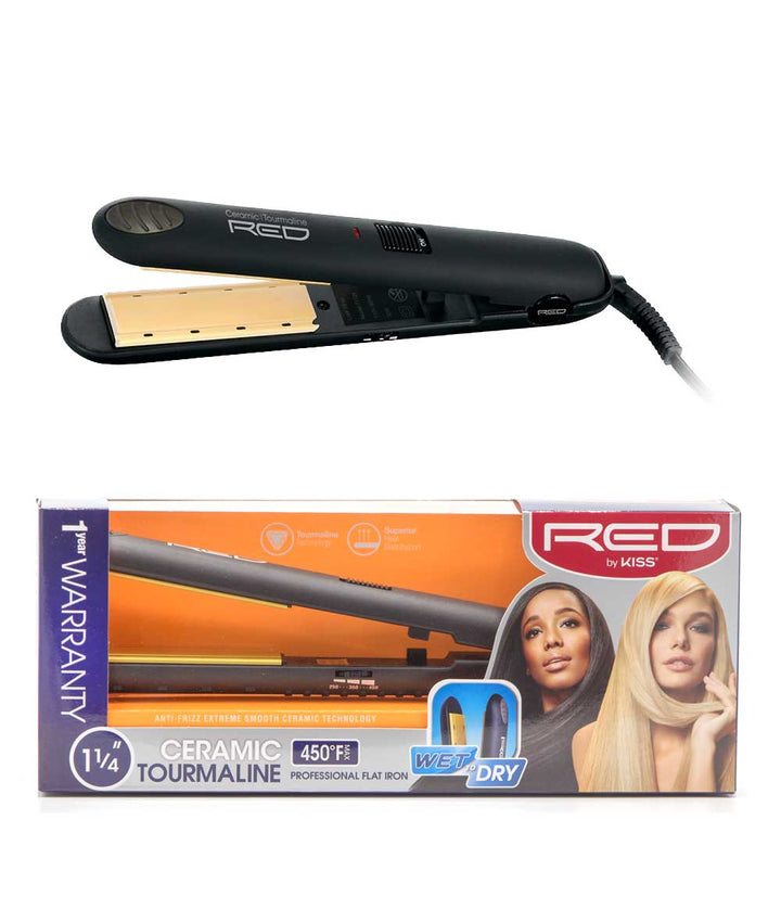 Red By Kiss Ceramic Tourmaline Professional Iron 450F