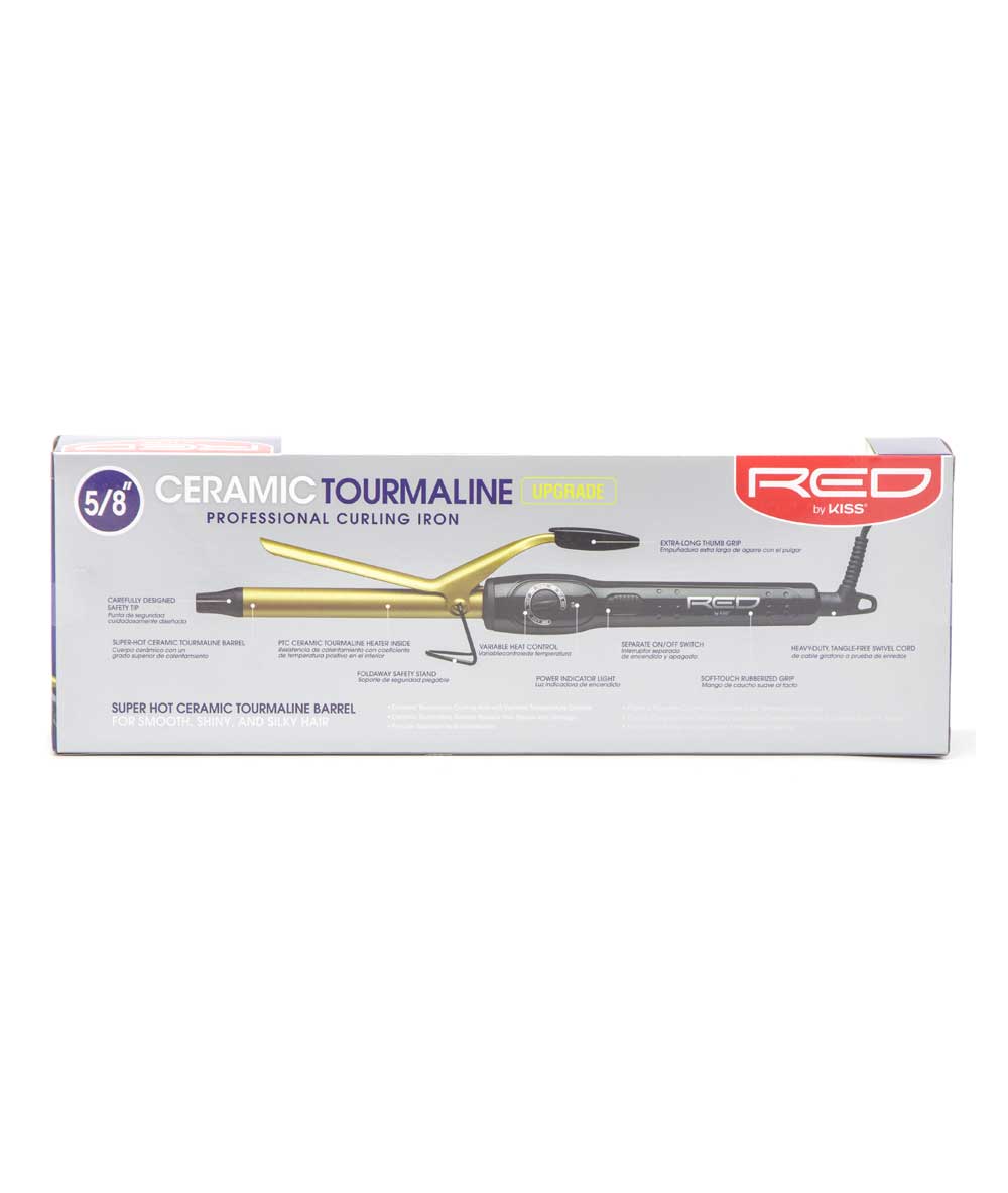 Red By Kiss Ceramic Tourmaline Professional Curling Iron 450F