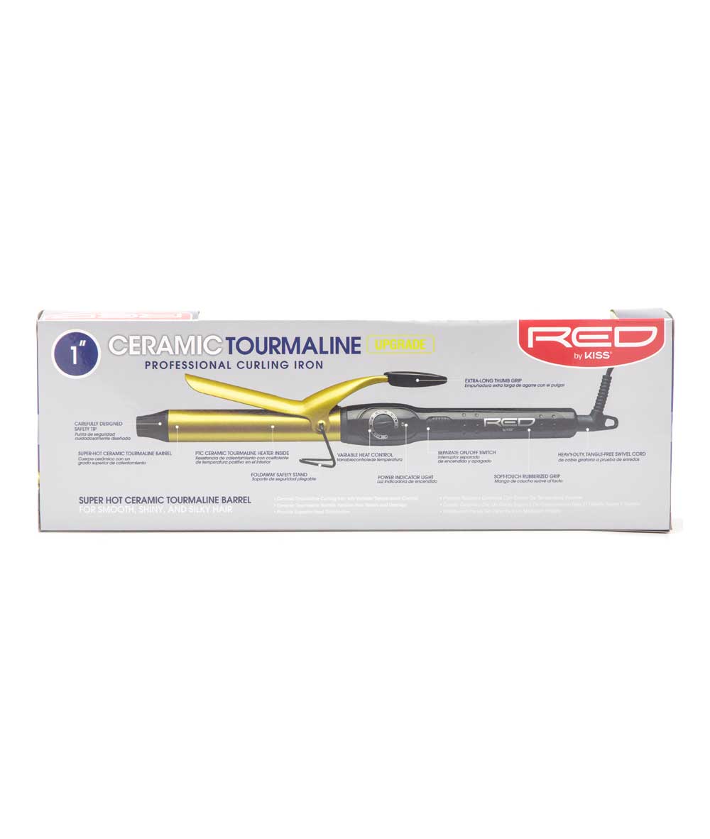 Red By Kiss Ceramic Tourmaline Professional Curling Iron 450F