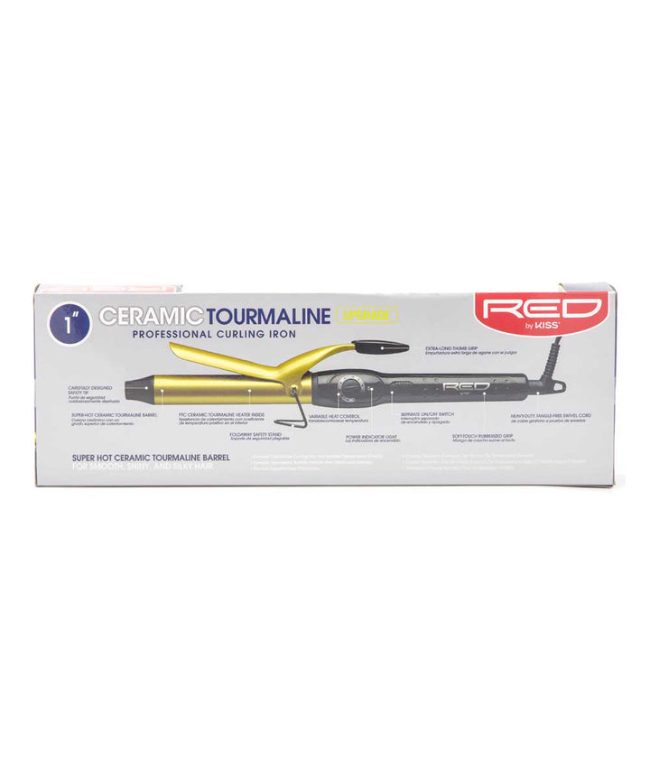 Red By Kiss Ceramic Tourmaline Professional Curling Iron 450F