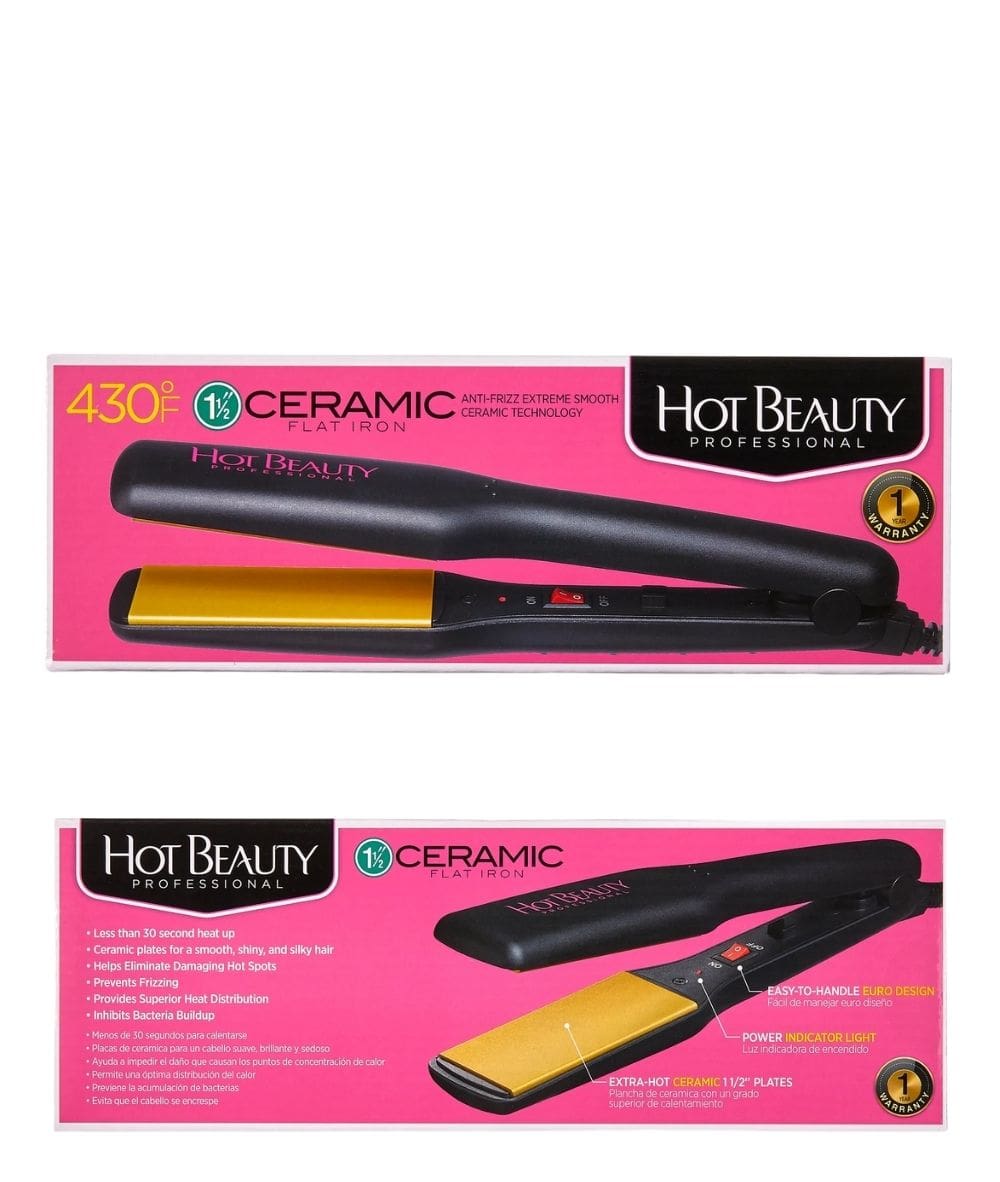 Hot Beauty Ceramic Flat Iron, HAIR STYLING TOOLS - Cloré Beauty