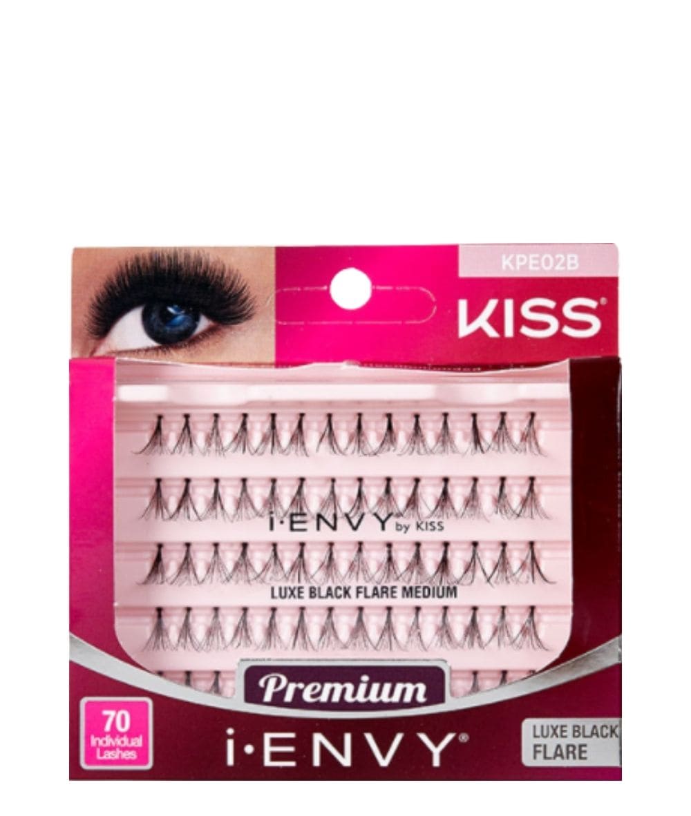 Kiss I-Envy Individual Eyelashes #Kpe02B [Luxe Black Medium], COSMETICS MAKEUP - Cloré Beauty