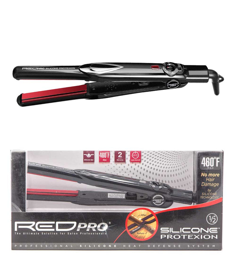 Red Pro Silicone Protexion Flat Iron 460F 