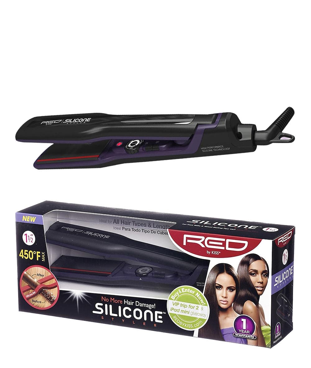 Red By Kiss Silicon Styler Flat Iron, HAIR STYLING TOOLS - Cloré Beauty
