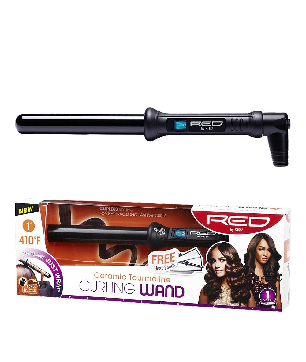 Red By Kiss Ceramic Tourmaline Curling Wand, HAIR STYLING TOOLS - Cloré Beauty