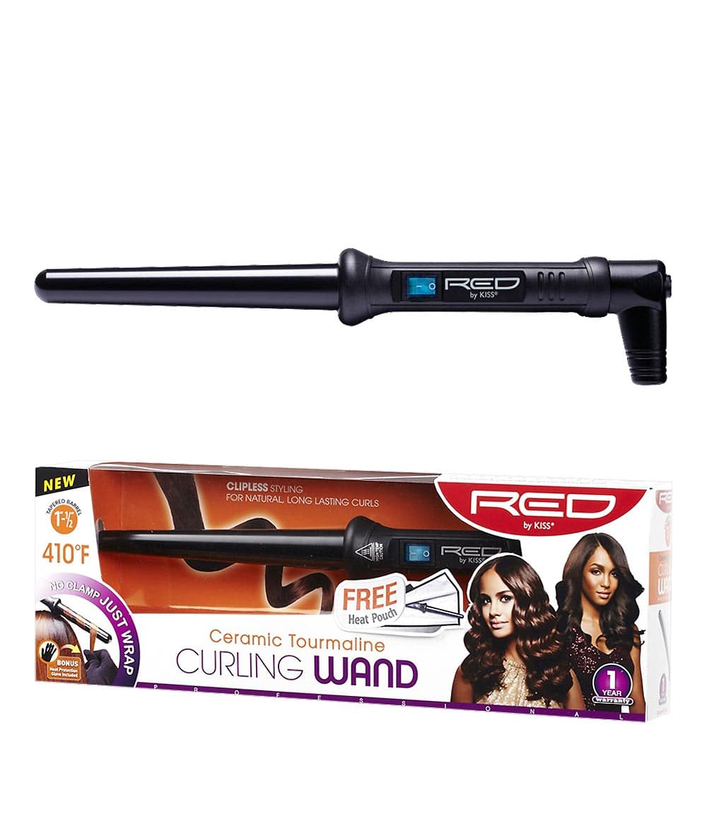 Red By Kiss Ceramic Tourmaline Curling Wand, HAIR STYLING TOOLS - Cloré Beauty