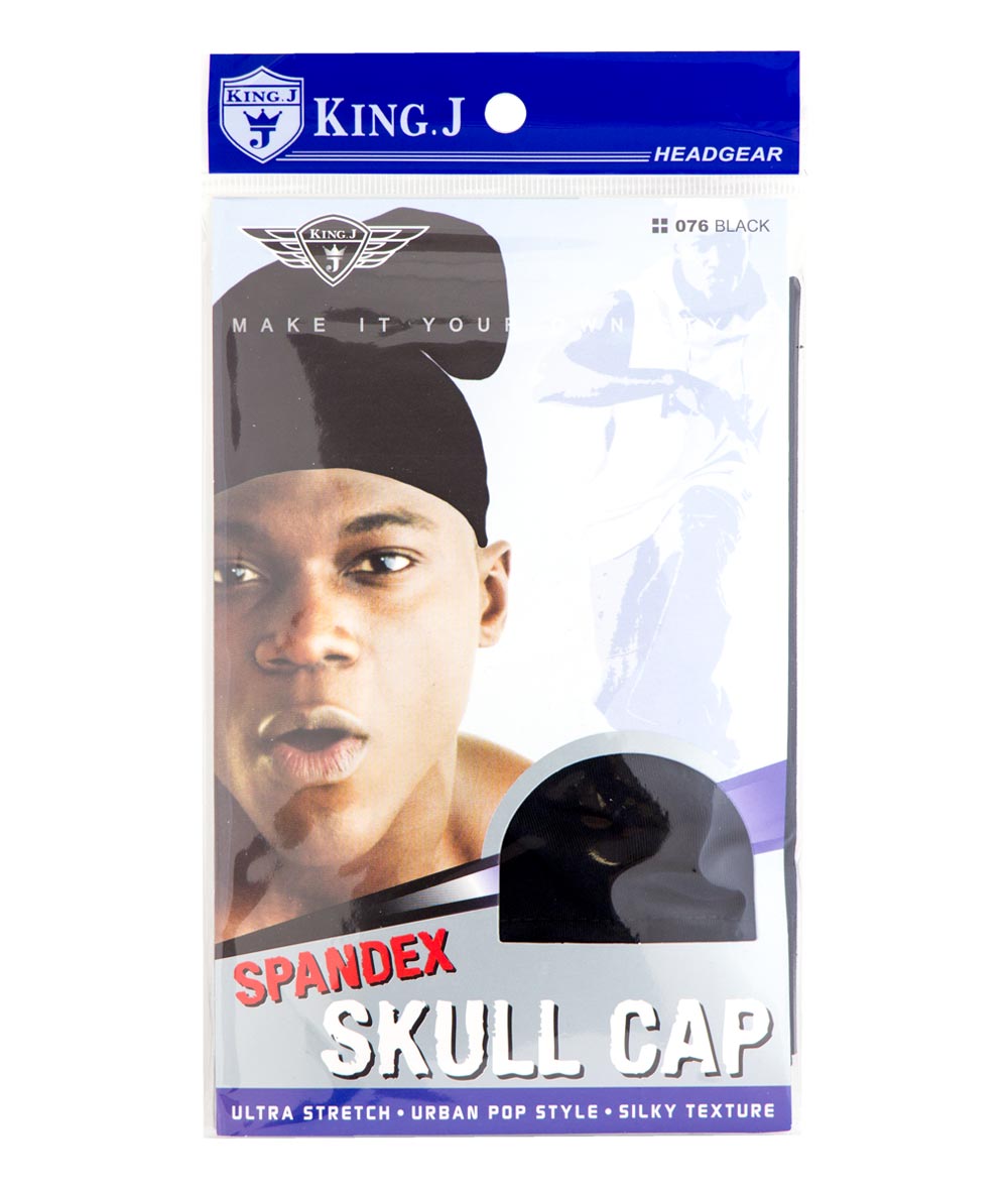 M&M King.J Spandex Skull Cap Black #076