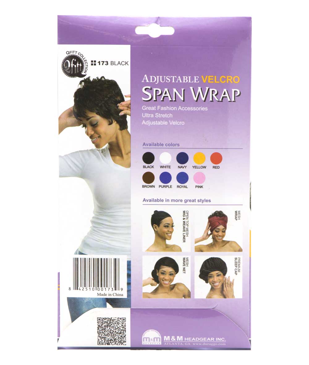 M&M Qfitt Spandex Span Wrap #173 [Black], ACCESSORIES JEWELRY FASHION - Cloré Beauty