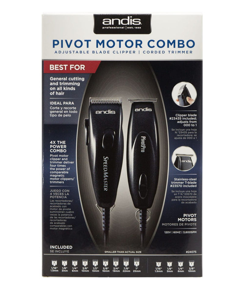 Andis Pivot Motor Combo Adjustable Blade Clipper, Corded Trimmer 