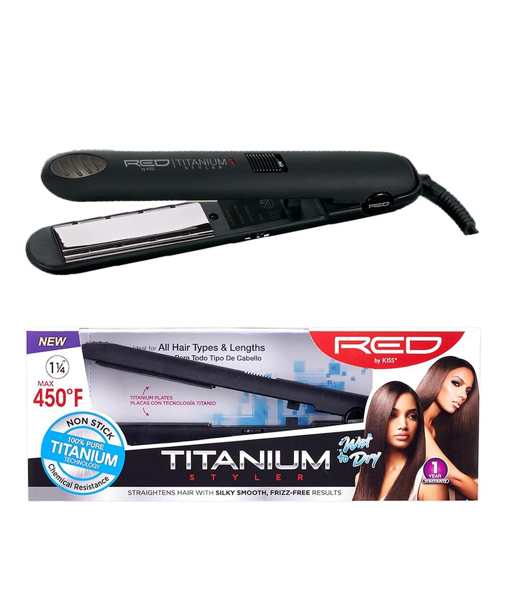 Red By Kiss Titanium Styler Flat Iron