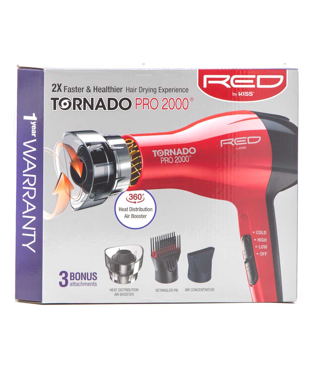 Red By Kiss Tornado Pro 2000 Blow Dryer #Bd08