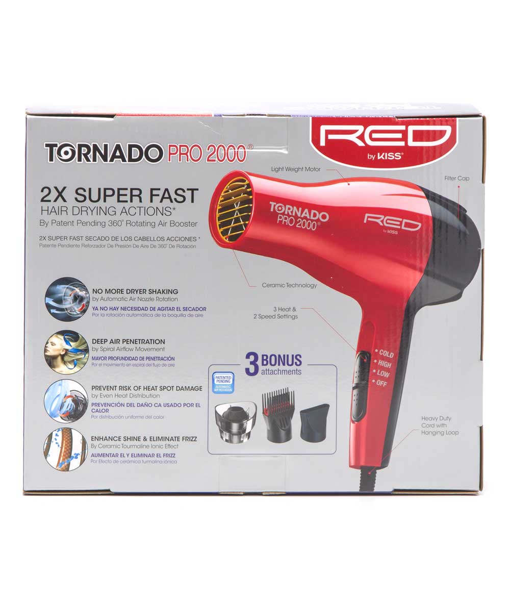 Red By Kiss Tornado Pro 2000 Blow Dryer #Bd08, HAIR STYLING TOOLS - Cloré Beauty