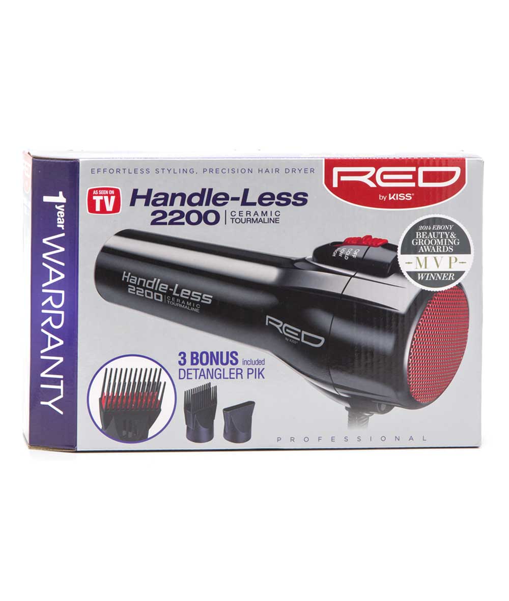 Red By Kiss Handle-Less 2200 Ceramic Tourmaline Blow Dryer #Bd09, HAIR STYLING TOOLS - Cloré Beauty