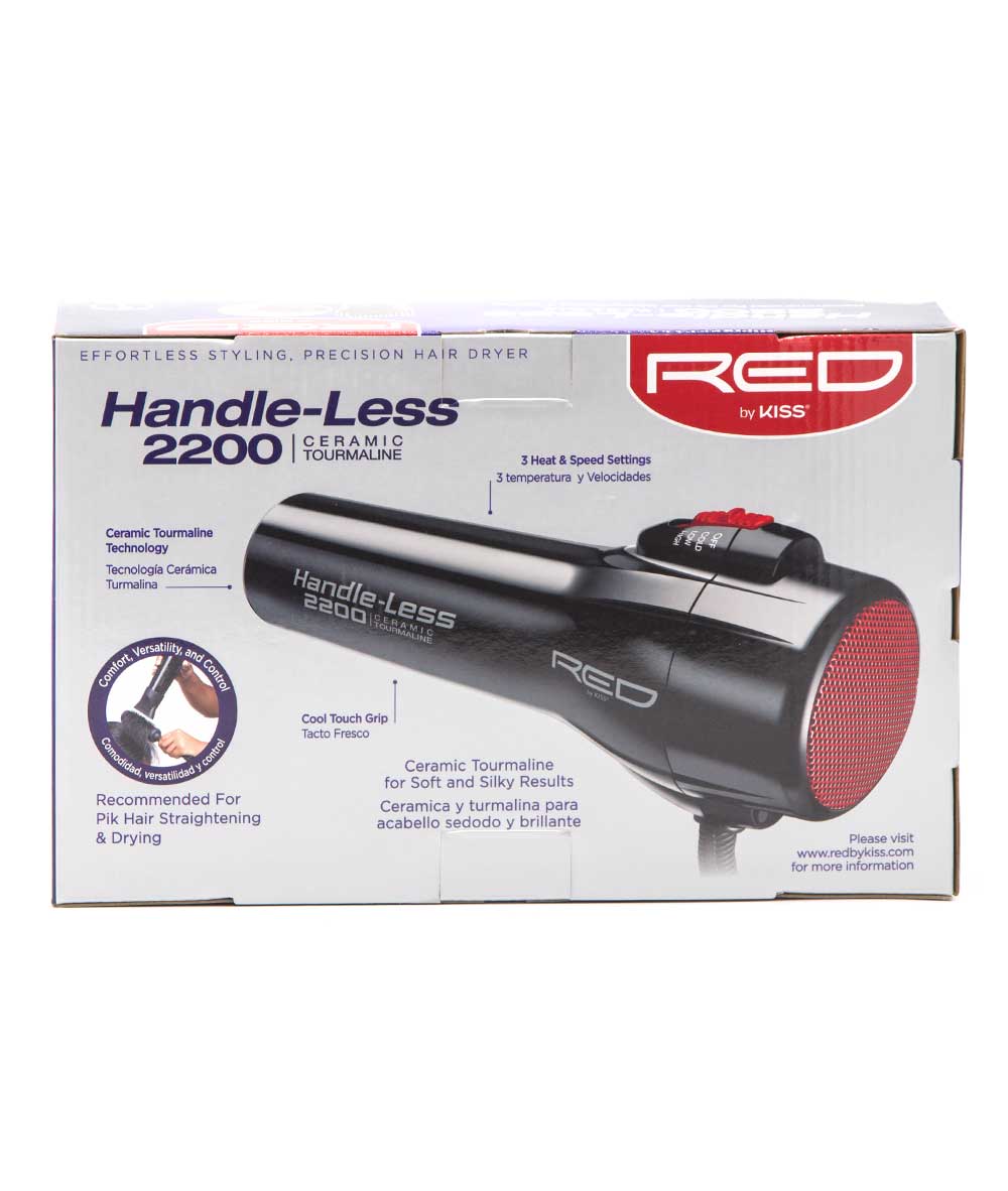 Red By Kiss Handle-Less 2200 Ceramic Tourmaline Blow Dryer #Bd09, HAIR STYLING TOOLS - Cloré Beauty