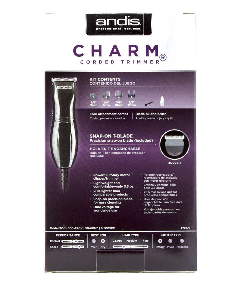 Andis Charm Corded Trimmer [Black] 