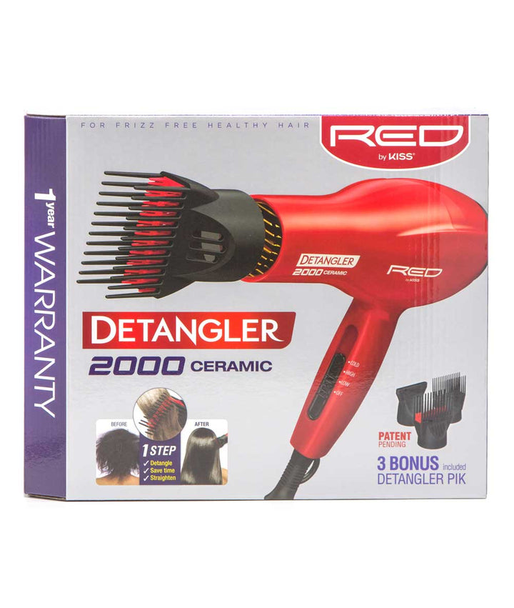 Red By Kiss Detangler 2000 Ceramic Blow Dryer #Bd10