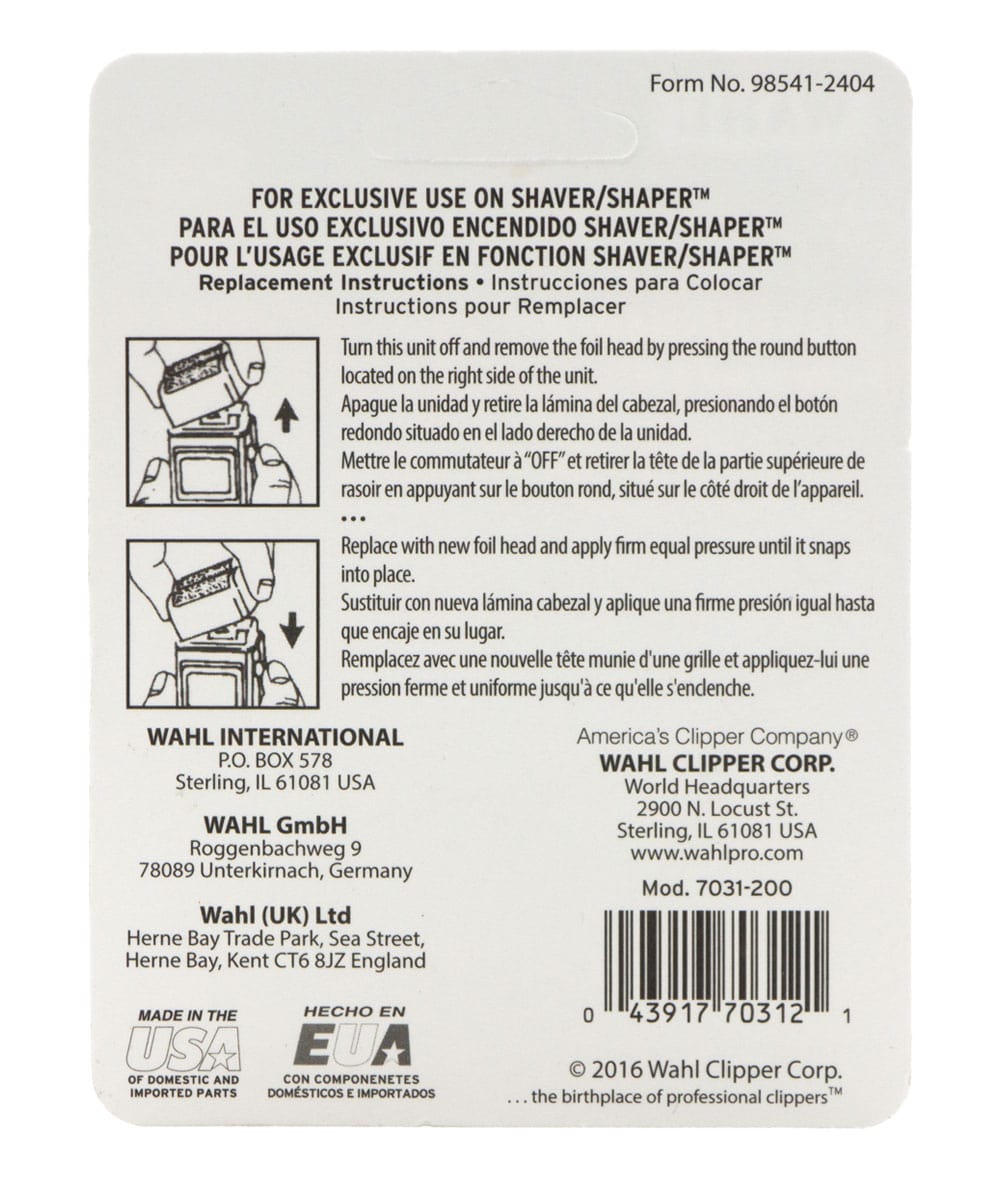 Wahl 5 Star Series Shaver/Shaper Replacement Foil [Super Close] #7031-200, HAIR STYLING TOOLS - Cloré Beauty