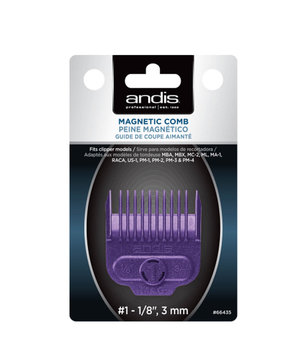 Andis Nano-Silver Magnetic Comb #1-1/8", 3mm #66435