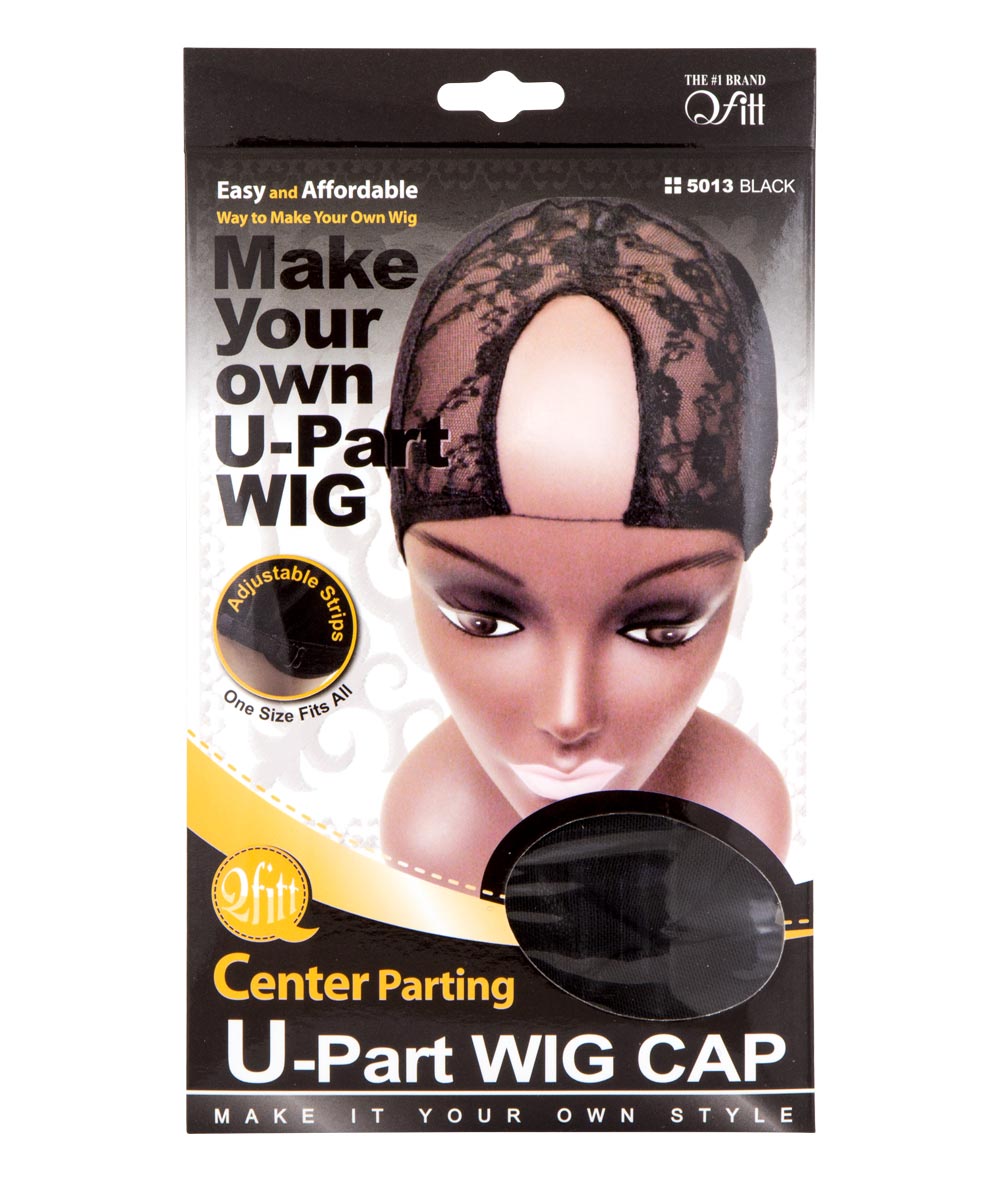 M&M Qfitt Center Parting U-Part Wig Cap #5013 Black