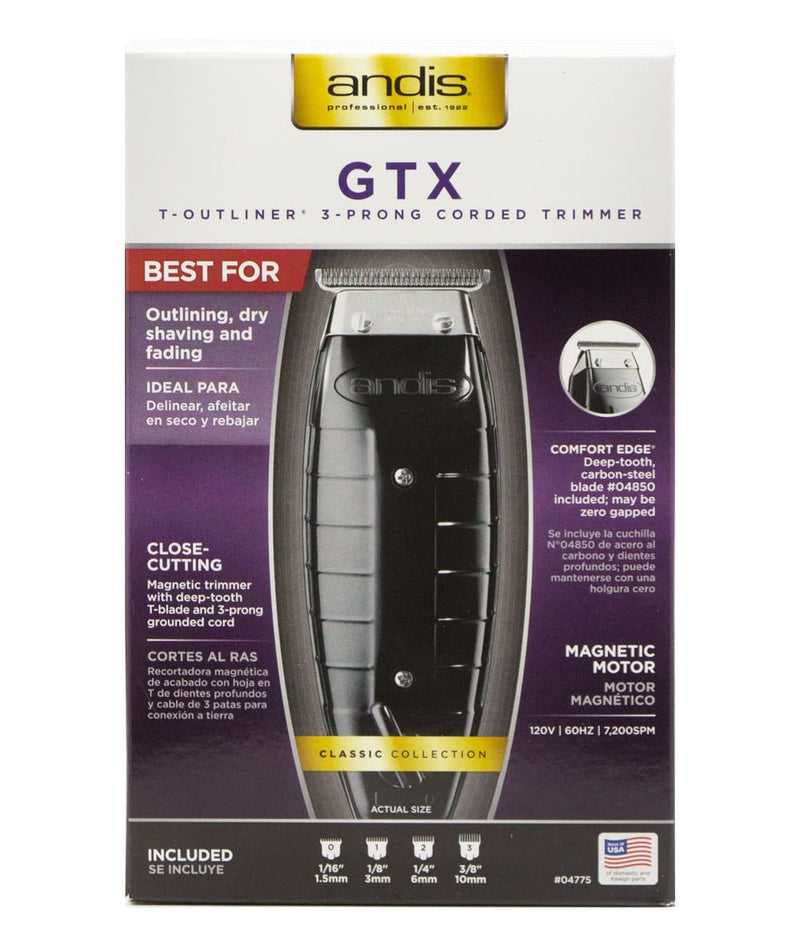 Andis Gtx T-Outliner, 3-Prong Corded Trimmer 