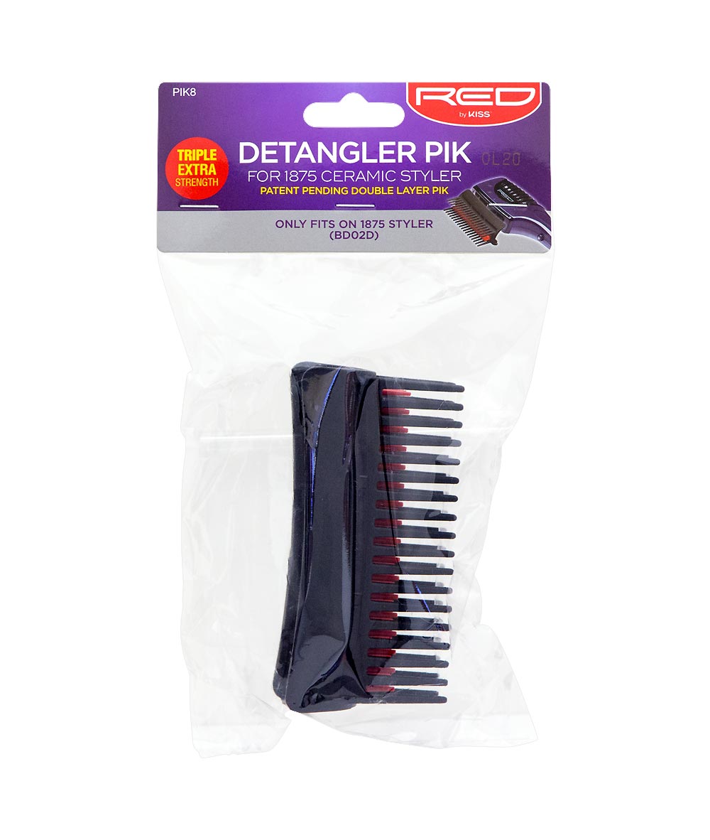 Red By Kiss Detangler Pik For 1875 Ceramic Styler Bd02D #Pik8