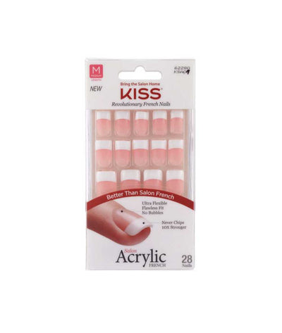 Kiss Salon Acrylic French Kit 28 Nails #Ksa