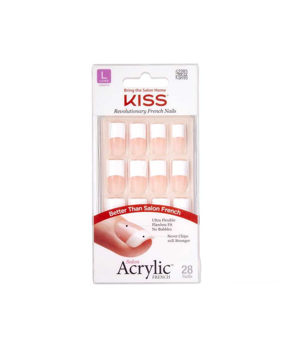 Kiss Salon Acrylic French Kit 28 Nails #Ksa