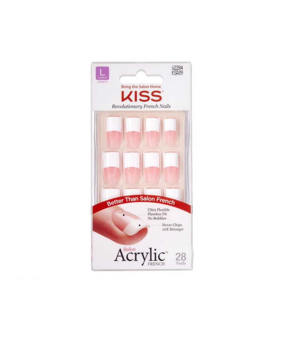 Kiss Salon Acrylic French Kit 28 Nails #Ksa, COSMETICS MAKEUP - Cloré Beauty