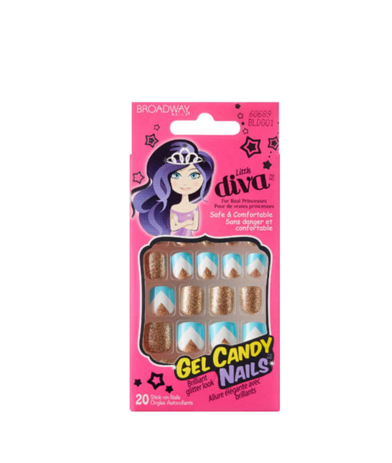Broadway Nails Little Diva Gel Candy Stick-On Nails Bldg01