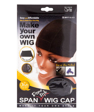 M&M Qfitt Span Dome Style Wig Cap #5017 Black