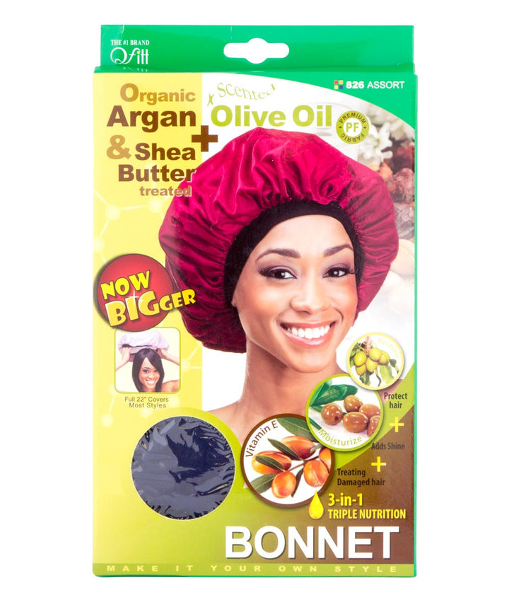 M&M Qfitt Organic Argan & Shea Butter + Olive Oil Bonnet