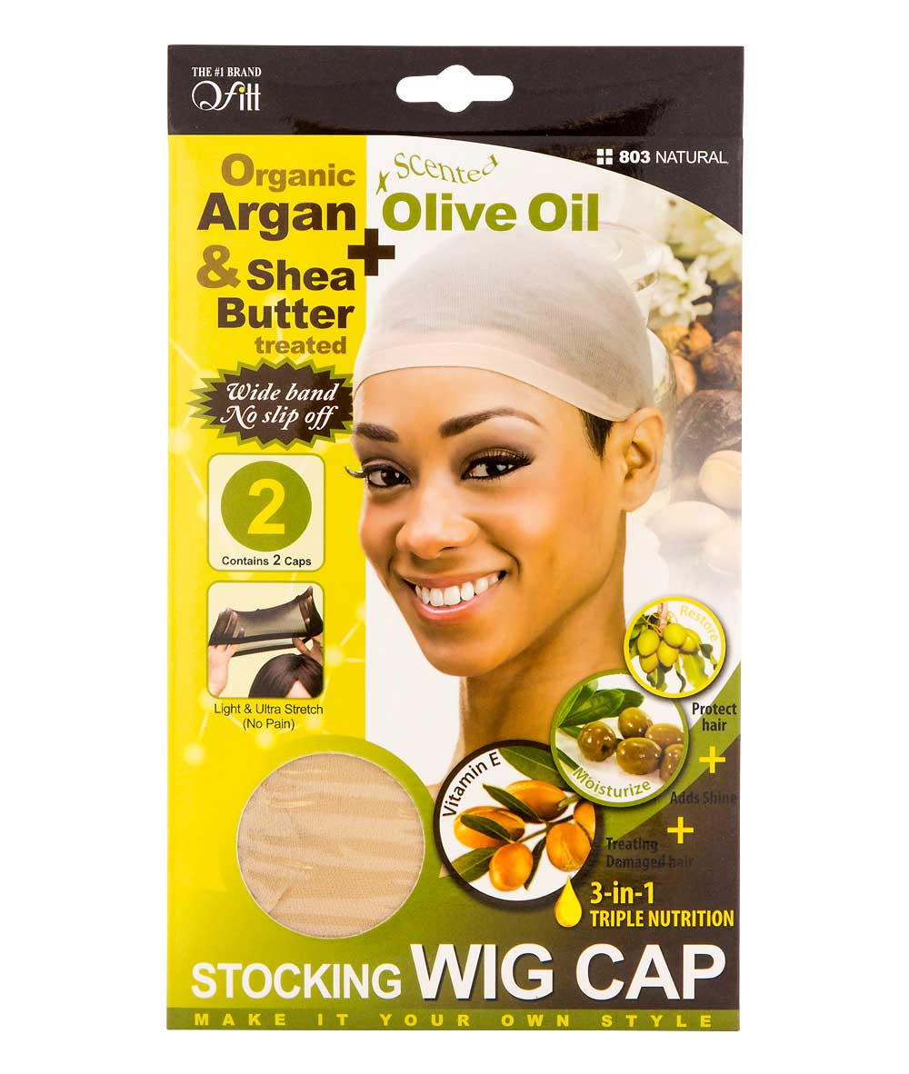 M&M Qfitt Organic Argan & Shea Butter + Olive Oil Stocking Wig Cap