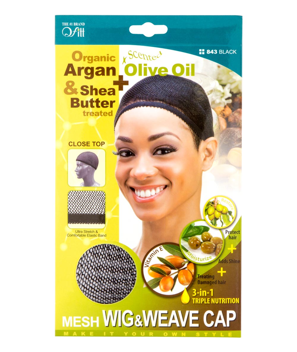 M&M Qfitt Organic Argan & Shea Butter + Olive Oil Mesh Wig & Weave Cap, ACCESSORIES JEWELRY FASHION - Cloré Beauty