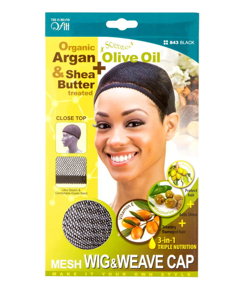 M&M Qfitt Organic Argan & Shea Butter + Olive Oil Mesh Wig & Weave Cap