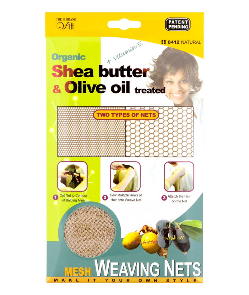 M&M Qfitt Organic Argan & Shea Butter + Olive Oil Mesh Weaving Nets